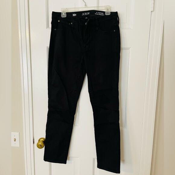 J Crew 9” Vintage Slim Straight Black Jeans - Picture 3 of 7